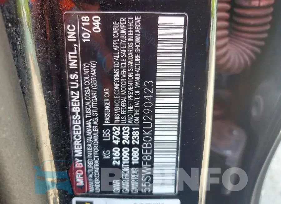 55SWF8EB0KU290423 Photo# 12