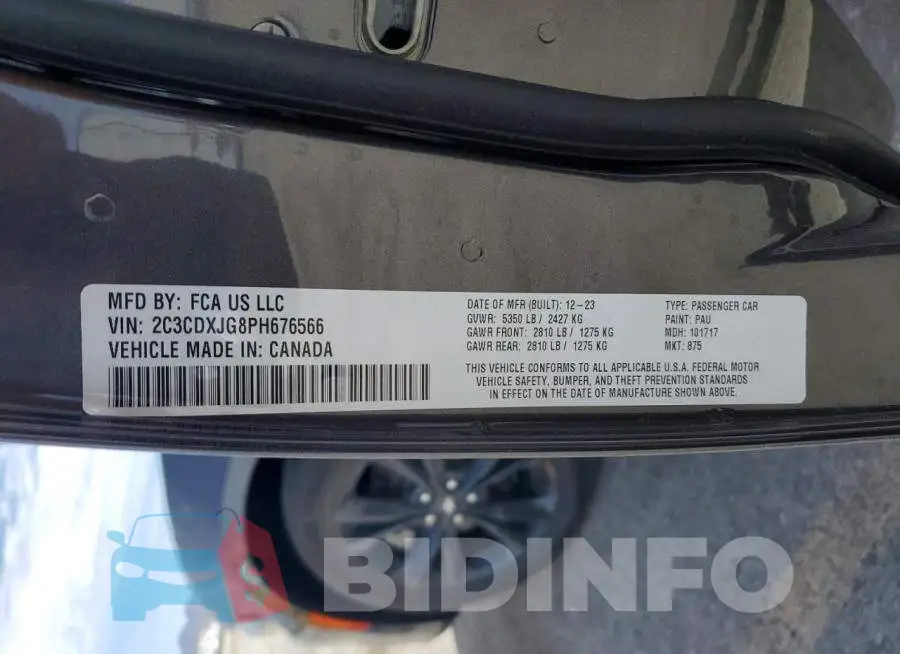 2C3CDXJG8PH676566 Photo# 13