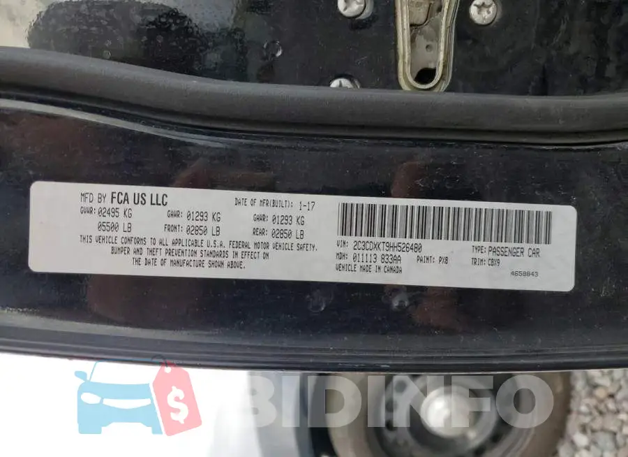 2C3CDXKT9HH526480 Photo# 13