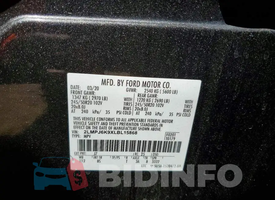 2LMPJ6K9XLBL15868 Photo# 14