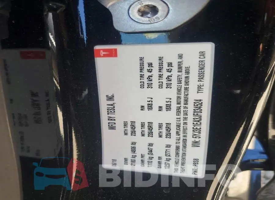 5YJ3E1EA3JF034524 Photo# 12