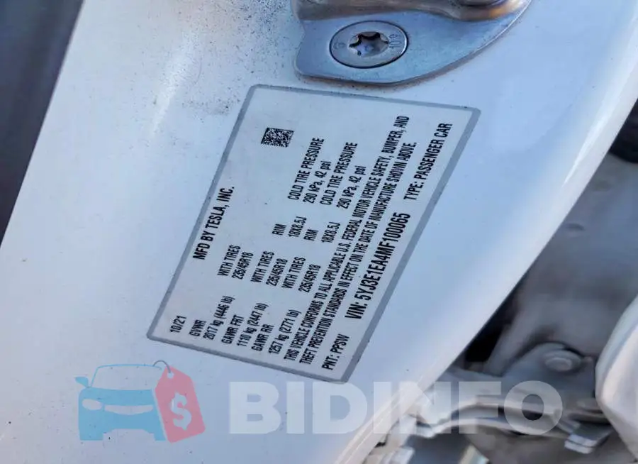 5YJ3E1EA4MF100065 Photo# 12