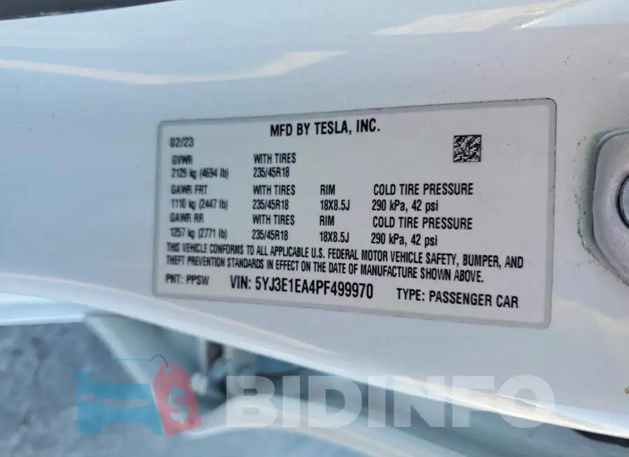 5YJ3E1EA4PF499970 Photo# 13
