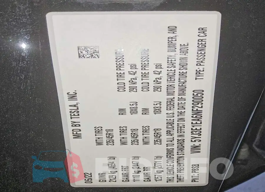 5YJ3E1EA6NF290050 Photo# 12