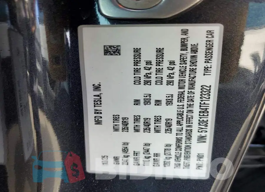 5YJ3E1EB4TF123322 Photo# 13