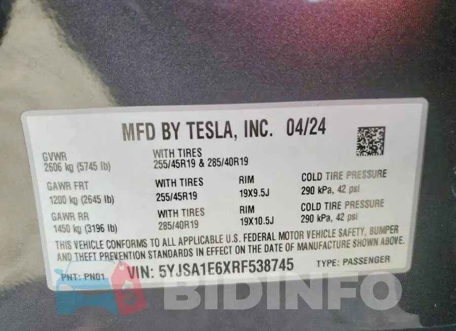 5YJSA1E6XRF538745 Photo# 12