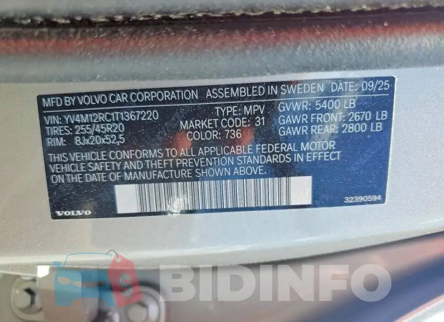YV4M12RC1T1367220 Photo# 13