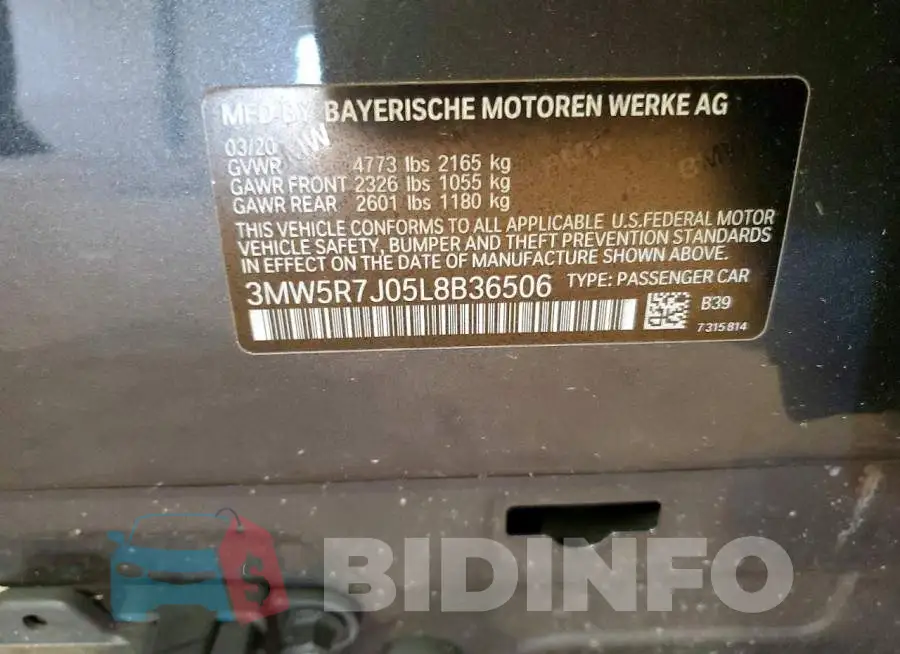 3MW5R7J05L8B36506 Photo# 13