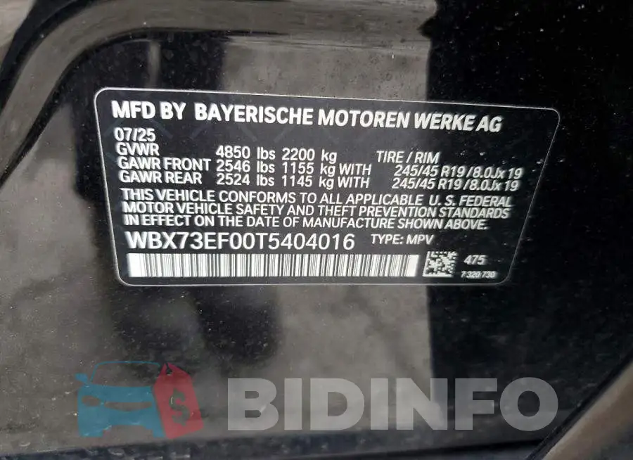 WBX73EF00T5404016 Photo# 13