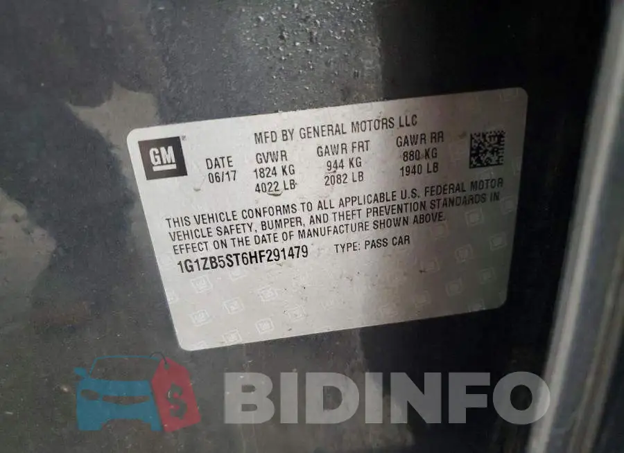 1G1ZB5ST6HF291479 Photo# 12