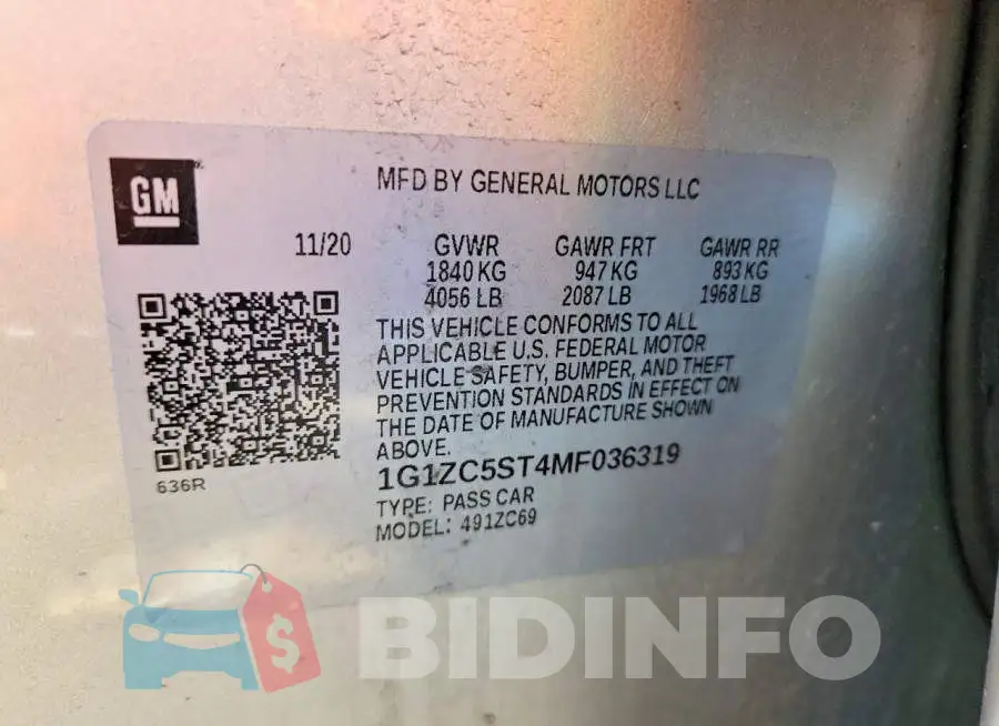 1G1ZC5ST4MF036319 Photo# 12