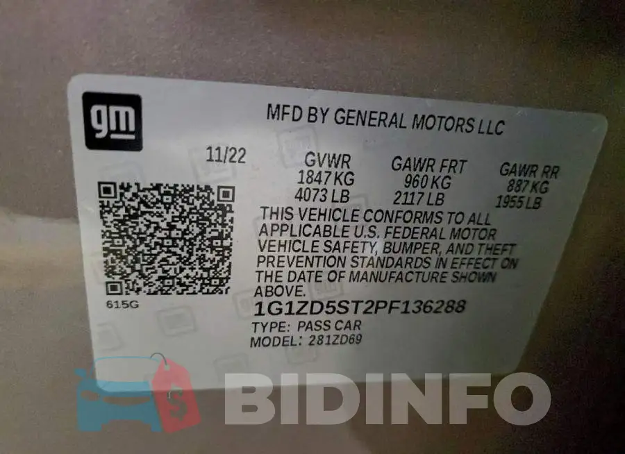 1G1ZD5ST2PF136288 Photo# 12