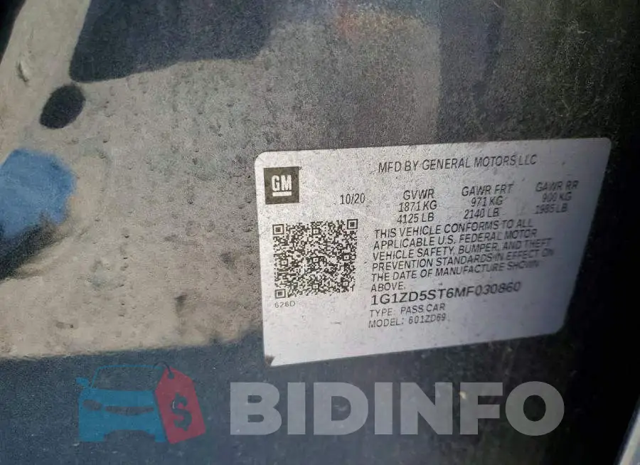 1G1ZD5ST6MF030860 Photo# 12