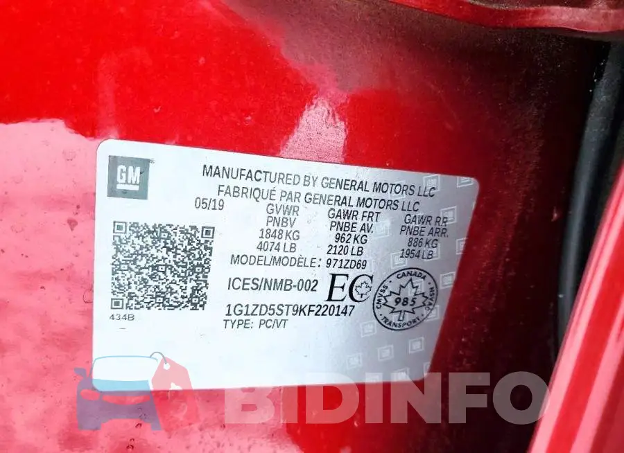 1G1ZD5ST9KF220147 Photo# 12