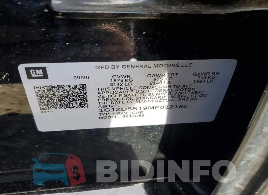 1G1ZD5ST9MF012160 Photo# 12