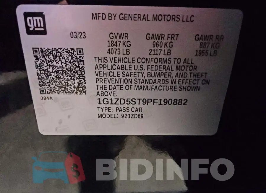 1G1ZD5ST9PF190882 Photo# 12