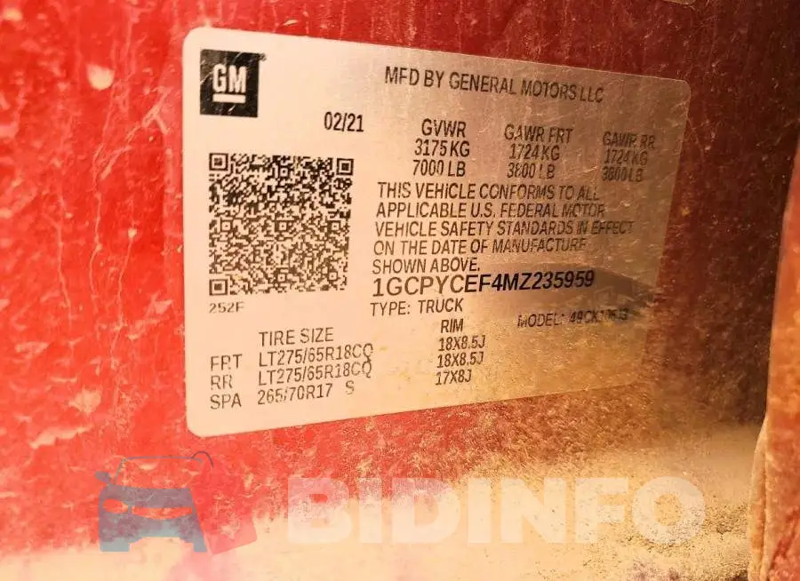 1GCPYCEF4MZ235959 Photo# 12