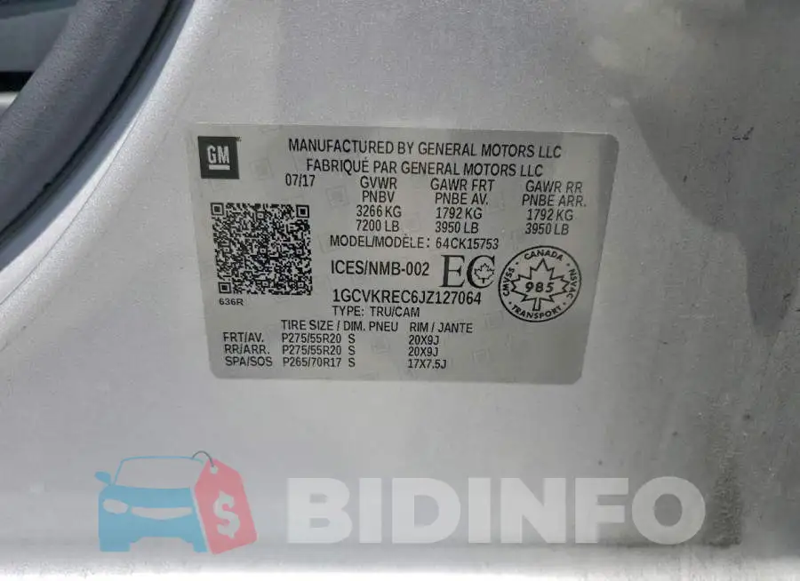 1GCVKREC6JZ127064 Photo# 12