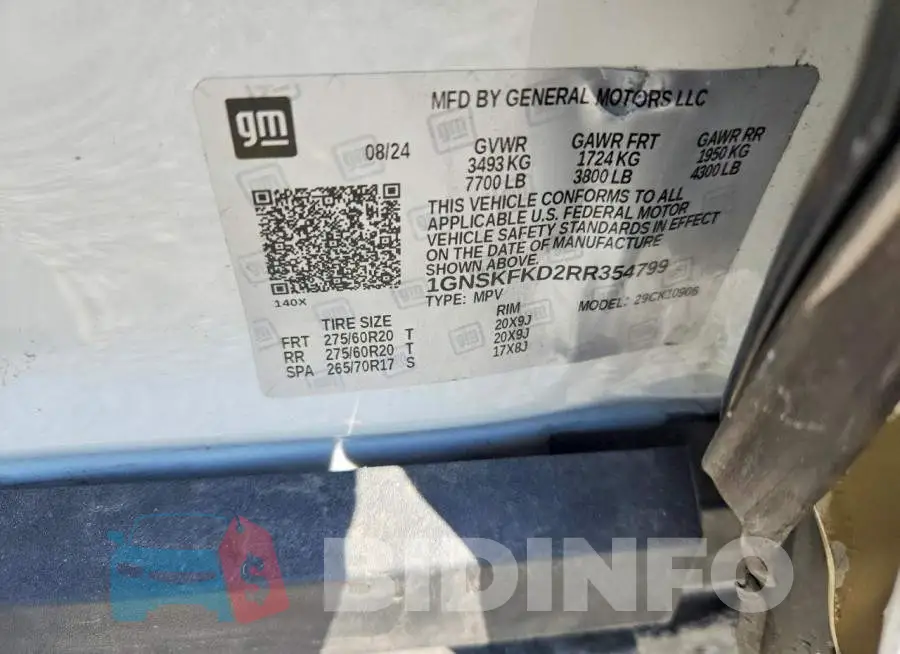 1GNSKFKD2RR354799 Photo# 13