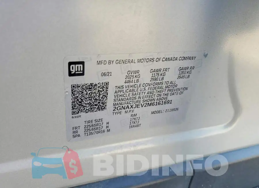 2GNAXJEV2M6161691 Photo# 13