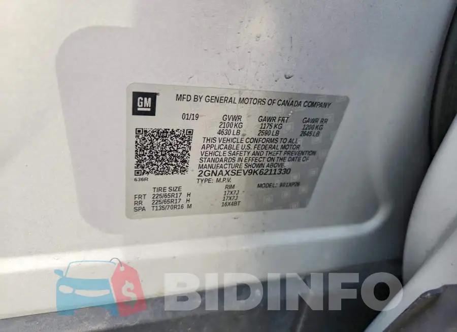 2GNAXSEV9K6211330 Photo# 13