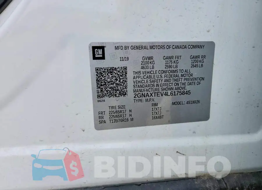 2GNAXTEV4L6175845 Photo# 14