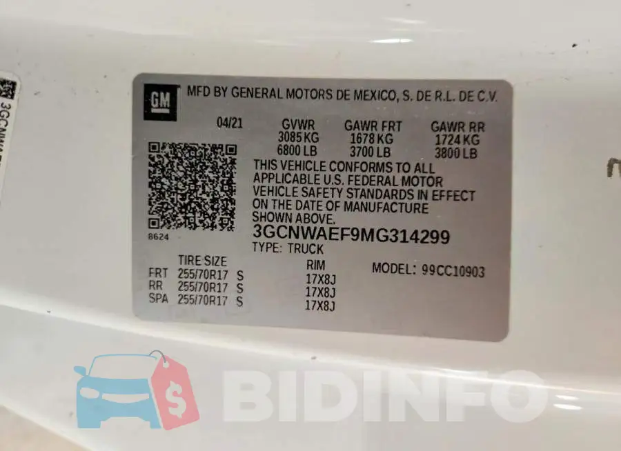 3GCNWAEF9MG314299 Photo# 12
