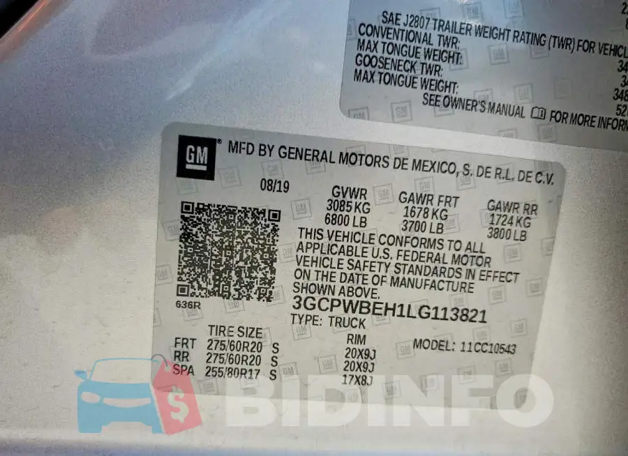 3GCPWBEH1LG113821 Photo# 13