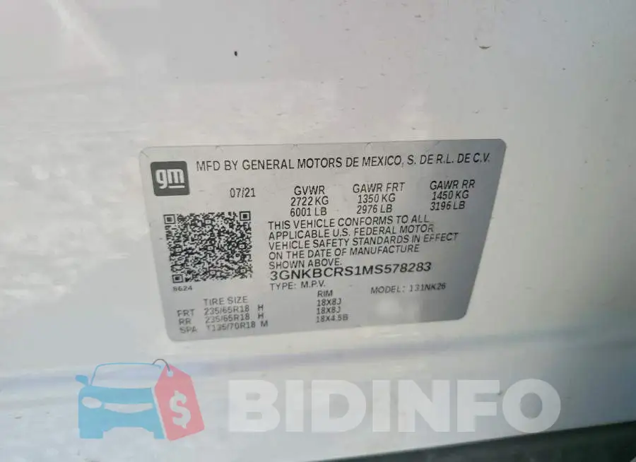 3GNKBCRS1MS578283 Photo# 13