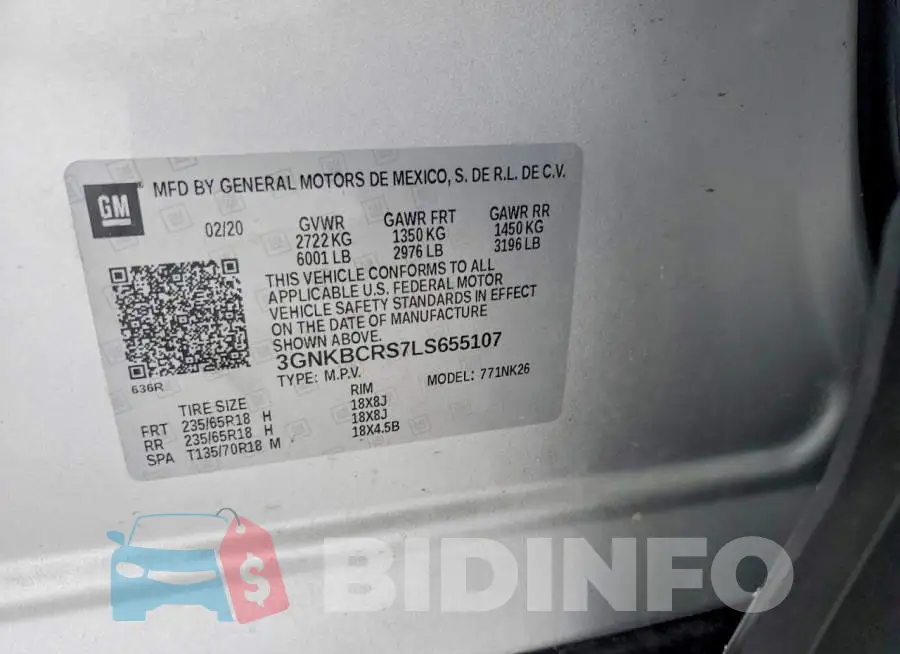 3GNKBCRS7LS655107 Photo# 13