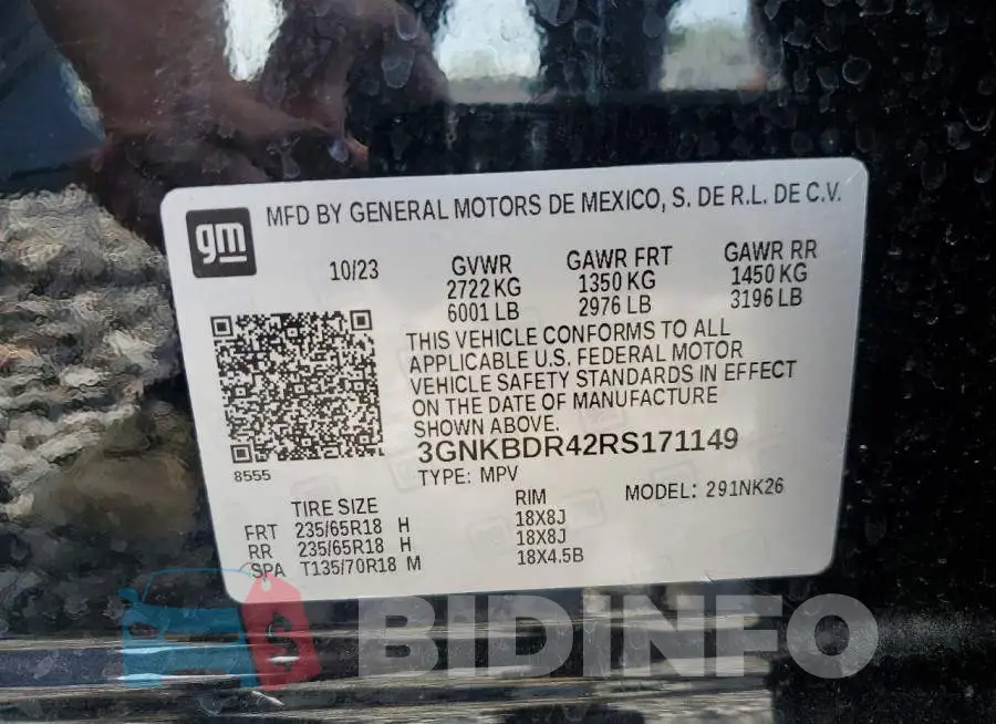 3GNKBDR42RS171149 Photo# 14