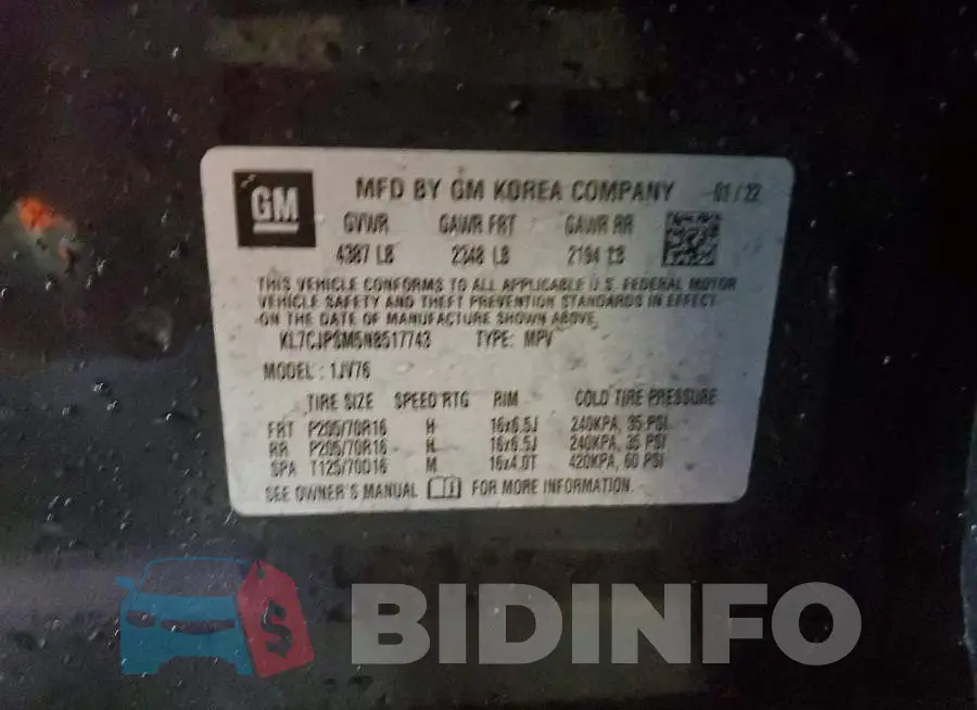 KL7CJPSM5NB517743 Photo# 14