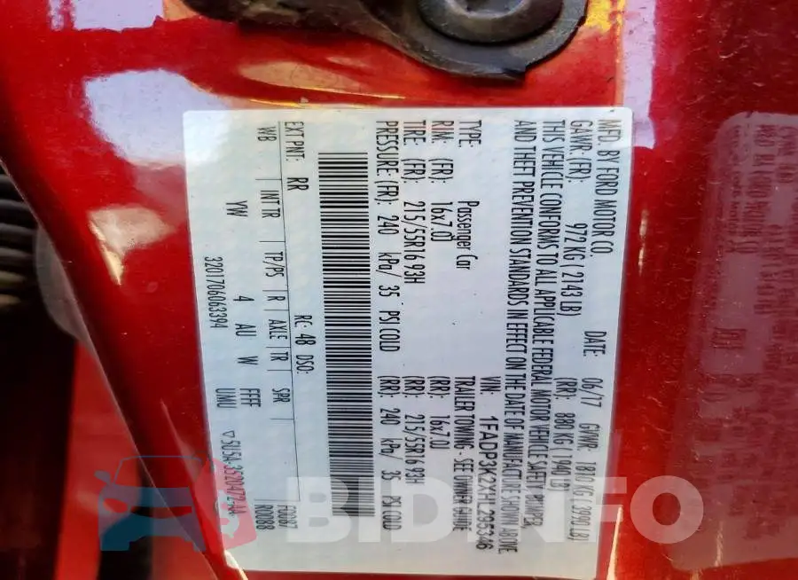 1FADP3K2XHL295346 Photo# 14