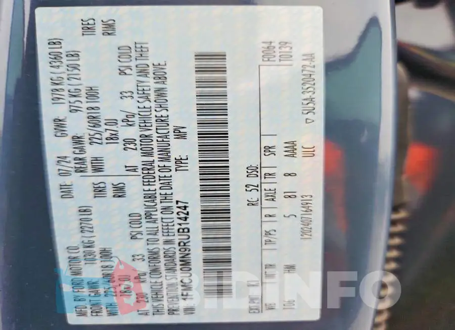 1FMCU0MN9RUB14247 Photo# 13