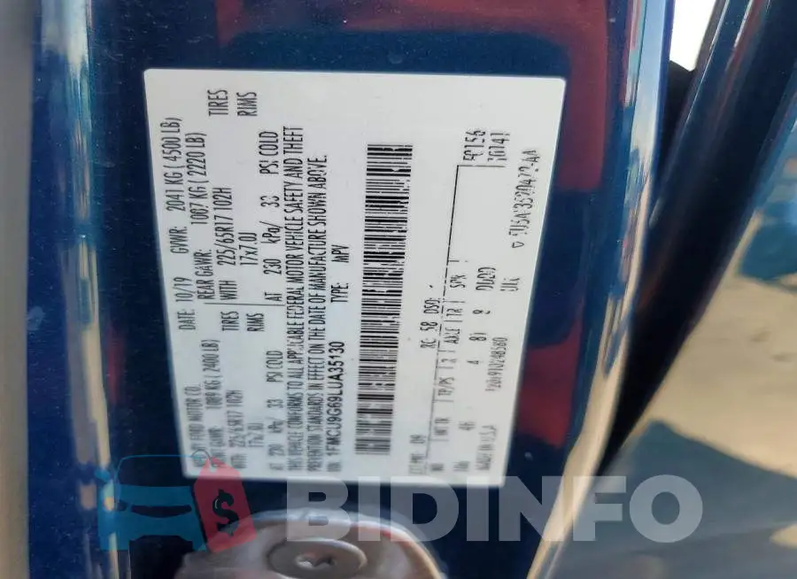 1FMCU9G69LUA35130 Photo# 13