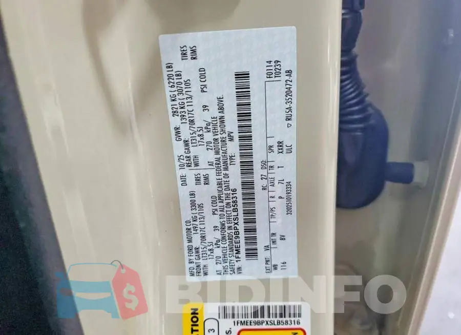 1FMEE9BPXSLB58316 Photo# 13