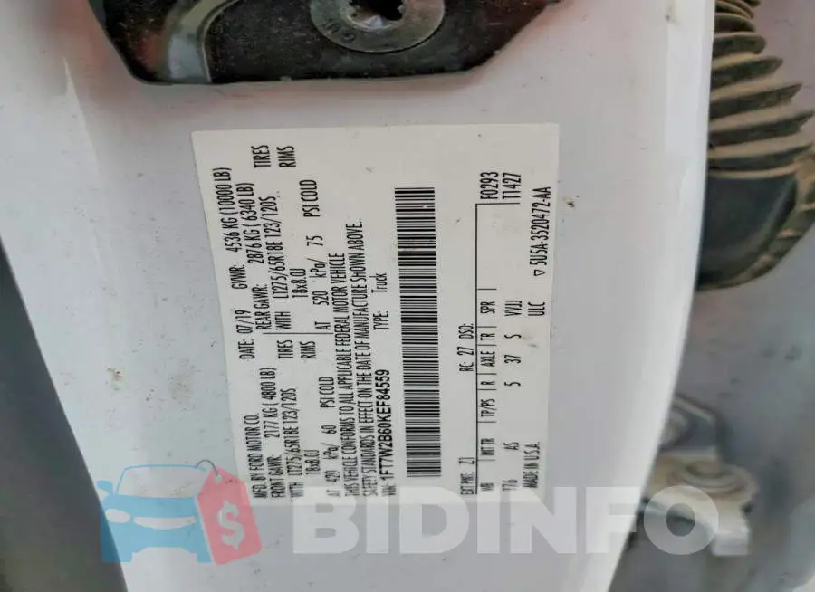 1FT7W2B60KEF84559 Photo# 12