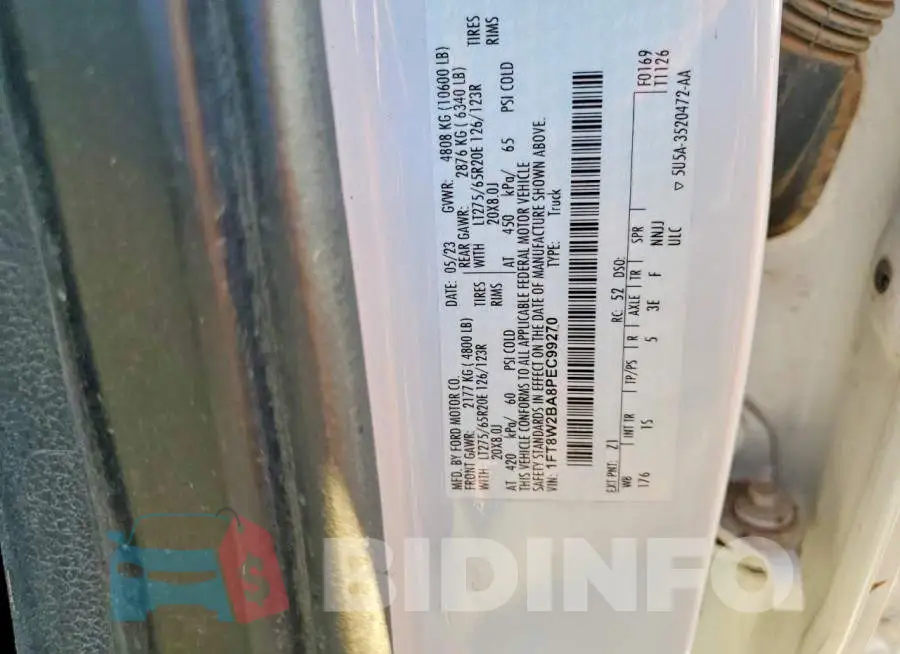 1FT8W2BA8PEC99270 Photo# 12