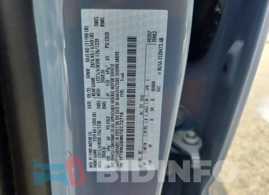 1FT8W2BM6TEC72718 Photo# 13