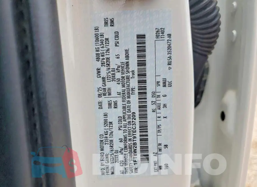 1FT8W2BT9TEC37209 Photo# 12