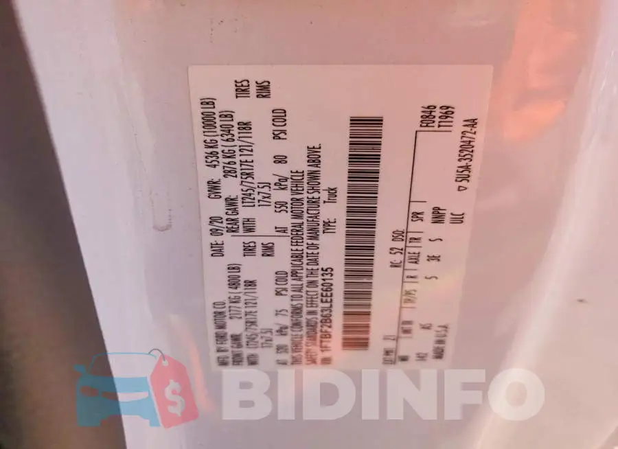 1FTBF2B63LEE60135 Photo# 13