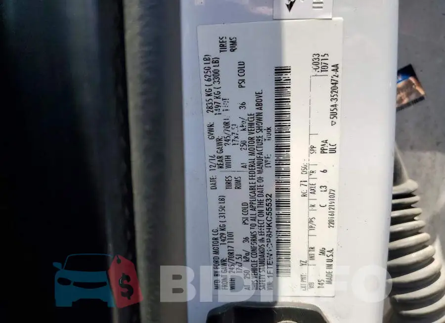 1FTEW1CP8HKC55532 Photo# 12