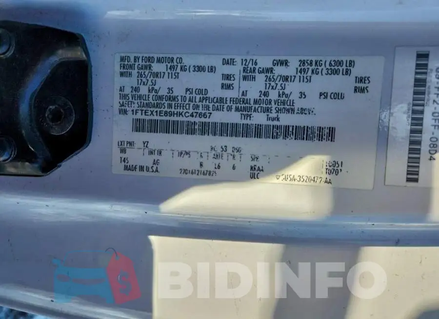 1FTEX1E89HKC47667 Photo# 12