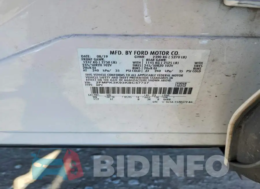 2FMPK3K93KBC57737 Photo# 13