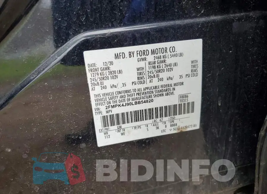 2FMPK4J90LBB54820 Photo# 13