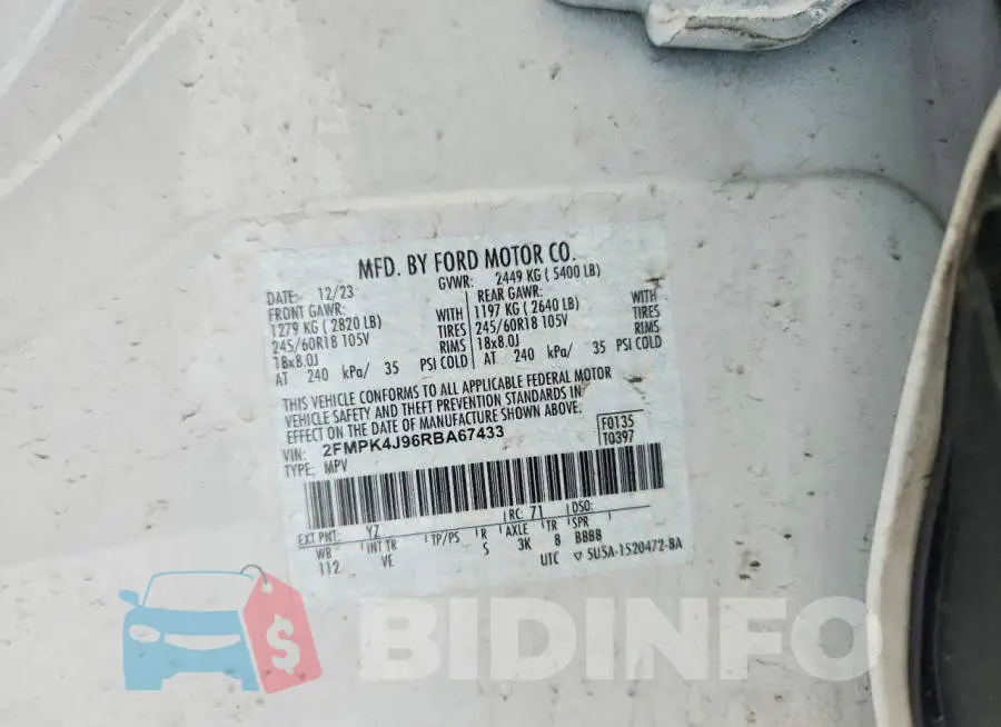 2FMPK4J96RBA67433 Photo# 13