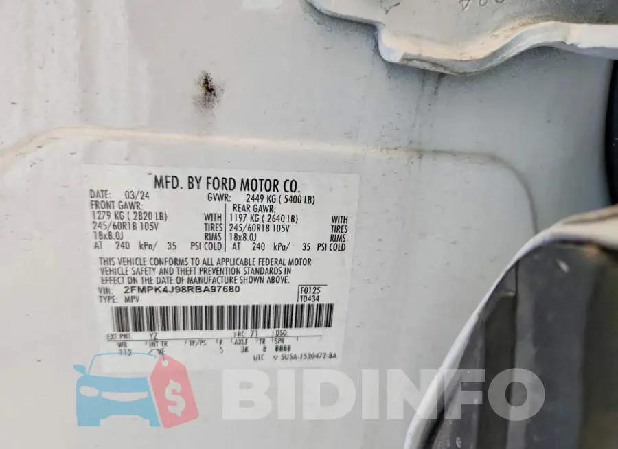 2FMPK4J98RBA97680 Photo# 14