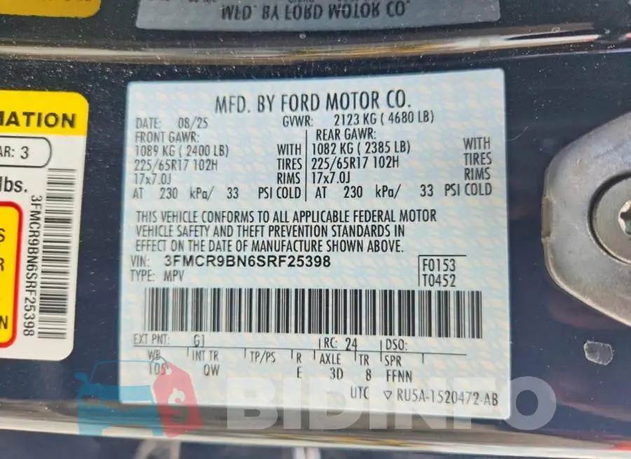 3FMCR9BN6SRF25398 Photo# 14