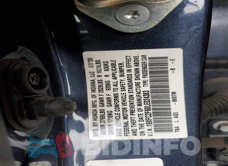 19XFC2F60LE024383 Photo# 12