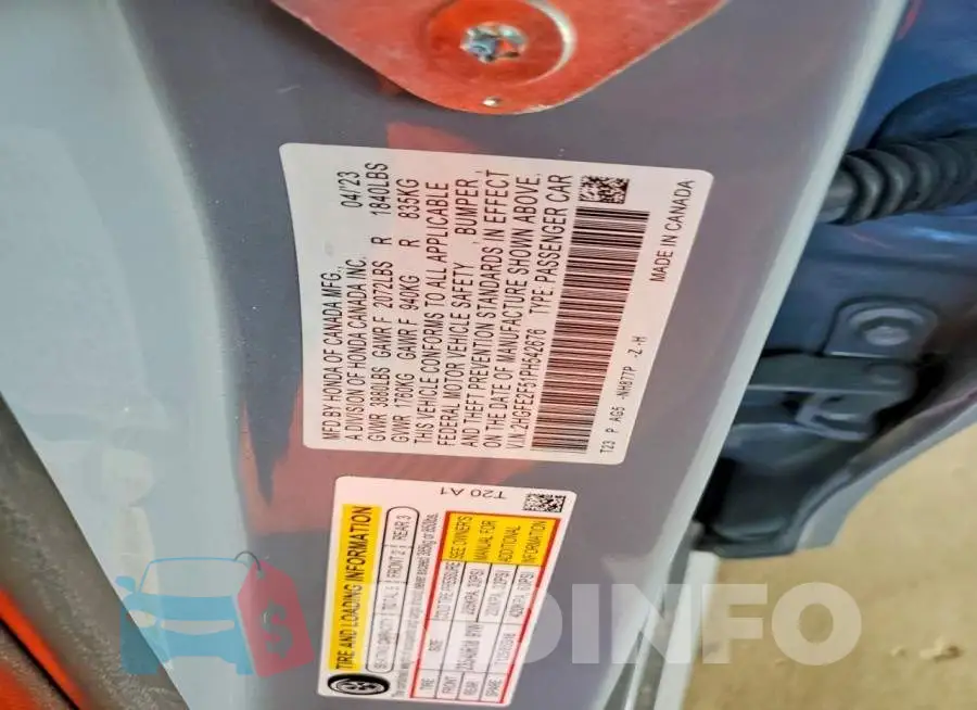 2HGFE2F51PH542676 Photo# 12